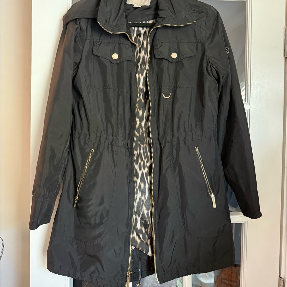 Women's Michael Kors Raincoat Jacket with Gold Accents